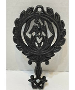 Vintage Wilton Small Cast Iron Footed Trivet Wall Hanging Bird Heart  5.... - £10.67 GBP
