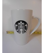 Starbucks Coffee Mug Cup 18 oz 2014 White w/Black Siren Logo Ceramic Tea... - $9.95