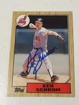 Ken Schrom Cleveland Indians 1987 Topps Autograph Card #635 READ DESCRIPTION - £3.94 GBP