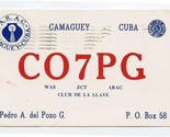QSL Card CO7PG Camaguey Cuba 1956 - $13.86