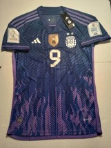 Julian Alvarez Argentina 2022 World Cup Qatar Match Slim Fit Away Soccer Jersey - £80.18 GBP