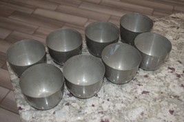Lot of 8 Vintage Pewter Cups, 2-3/4” Tall, Round - £43.00 GBP