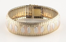 Milor Von Italien Tri ( Gelb &amp; Rosegold) Vermeil Sterlingsilber Armband ... - $311.55