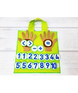 Montessori Sensory Blanket with felt finger counts, Homeschool Montessor... - $31.11