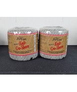 J&amp;P Coats Metallic Knit-Cro-Sheen Crochet Thread Silver 100 Yds Ea Lot/2... - €9,20 EUR