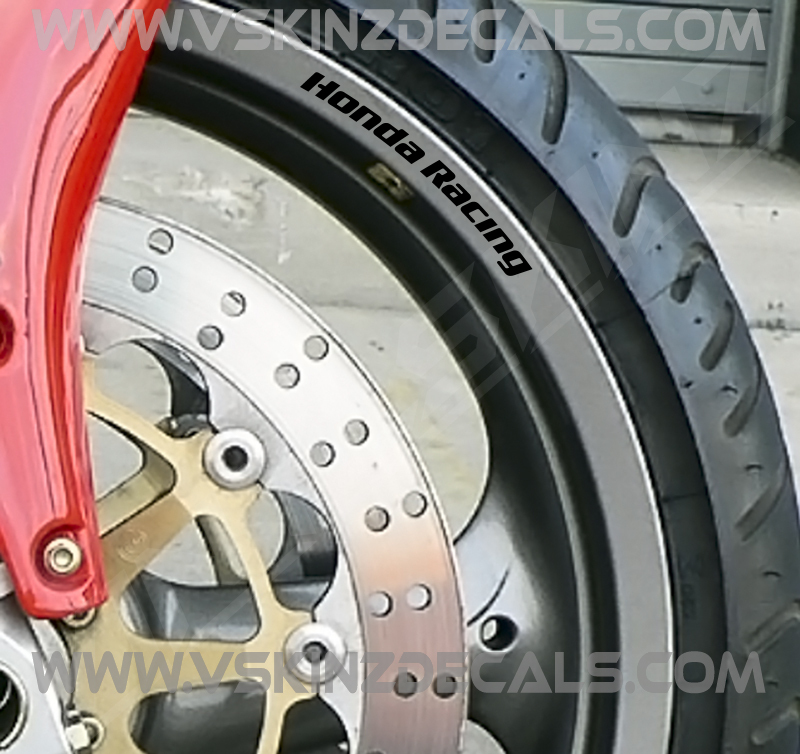 Honda Racing Logo Wheel Rim Decals Stickers Premium Quality 5 Colors Fireblade