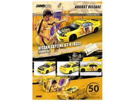 Nissan Skyline GT-R (R33) RHD (Right Hand Drive) Yellow with Black Hood &quot;Bruce L - $41.94