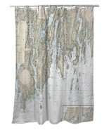 Betsy Drake BoothBay, ME Nautical Map Shower Curtain - £85.65 GBP