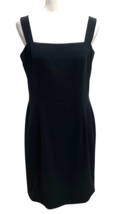 Niteline By Della Roufogali Black Dress Size 12 Lined Back Zipper Wide S... - £46.34 GBP