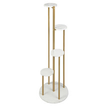 4-Tier 48.5 Inch Metal Plant Stand-White - Color: White - Size: 4-Tier - £104.37 GBP
