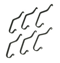 Hand Forged Wrought Iron Wall Hooks Primitive Decor Set of 6 - £23.14 GBP