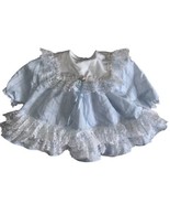 Hugs and Kisses dress baby  Girls  Blue  Size 12 month Lace Frilly Ruffl... - $33.93 CAD