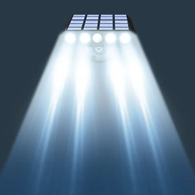 Powerful Solar Wall Light Outdoor Solar-powered Garden Lamp Motion Sensor IP65 W - £91.36 GBP