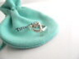 Tiffany &amp; Co Silver Picasso Diamond Loving Heart Ring Band Sz 5 Gift Pouch Love - £182.25 GBP
