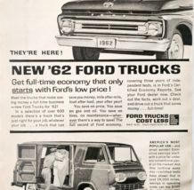1962 New Ford  Motor Trucks Vans Advertisement Automobilia Vehicles DWF28 - $24.99