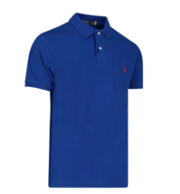 New Polo Ralph Lauren Blue Custom Slim Fit S/S Mesh Polo Shirt Size 2XL - £55.81 GBP