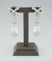 Dior Crystal and Metal Costume Dangle Clip-On Earrings Gorgeous! - £437.72 GBP