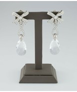 Dior Crystal and Metal Costume Dangle Clip-On Earrings Gorgeous! - $818.76 CAD