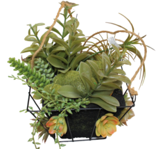 Ashland Hanging Basket Artificial Succulents 7” Square Basket - £7.90 GBP