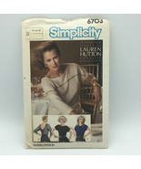 Simplicity 6703 Size 12, 14, 16 Uncut Misses Easy-To-Sew Tops Pattern La... - $8.00