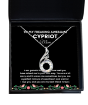 Necklace Present For Cypriot Mom - To My Freaking Awesome Mom - Jewelry  - £39.27 GBP
