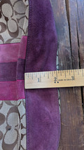 VTG COACH Bag Purse, Jacquard Striped Maroon Plum Suede Small Demi, G04Q... - $62.70