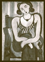 Matisse 1935 Plate Signed Lithograph w/COA #Unique Gift Of Rare Henri Matisse Art - £194.28 GBP
