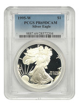 1995-W $1 Silver Eagle PCGS PR69DCAM - £2,974.00 GBP