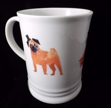 FRINGE Studio Coffee Mug Pug Dog White Porcelain - £11.86 GBP