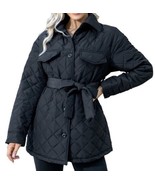 TPWTP Women’s Casual Black Diamond Quilted Belted Jacket Coat Sz Medium NWT - £30.76 GBP