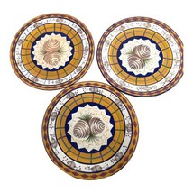 Set of 3 Zrike Field &amp; Stream Danna Cullen Pinecone Dinner Plates 11” Lo... - £37.36 GBP