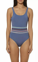 New Women&#39;s Dolce Vita Embroidered One-Piece Swimsuit Size Small S Blue Purpl... - £47.94 GBP