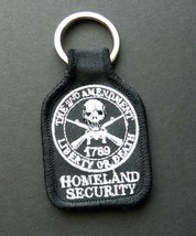 2ND AMENDMENT RIGHT BEAR ARMS EMBROIDERED KEY CHAIN KEY RING 1.75 X 2.75... - $5.36
