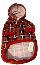 Expawlorer Plaid Dog Hoodie Size L 24x14 Inch W Leash Cut Out Cuff Front Legs - £14.38 GBP