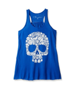 Clementine Womens Floral Skull Graphic Racerback Tank Top - €11,98 EUR