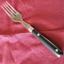 Salad Fork Lifetime Cutlery Paris Splendor Stainless Flatware Black Handle - $3.95