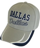Dallas City Name Block and Script Lettering Baseball Cap with Embroidere... - $375.53 MXN