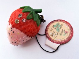 AMUSE Real Strawberry Chocolate Strap Bag Charm / Keychain - 2000s Form ... - £10.16 GBP