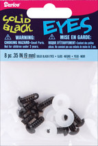 Shank Back Eyes 9mm 8/Pkg Black - £11.93 GBP