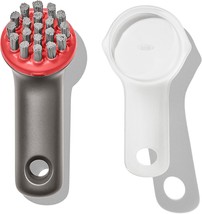 Oxo Red/Grey, Heavy Duty Cast Iron Outdoor Brush With Cover. - $35.98