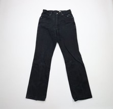 Vtg 90s Harley Davidson Womens 8 Distressed Spell Out Flared Bootcut Jeans USA - £46.67 GBP
