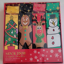 CHRISTMAS Sock Hub Surprise Twist Boxes Women&#39;s No-Show Socks 4 Pack Hol... - £7.88 GBP