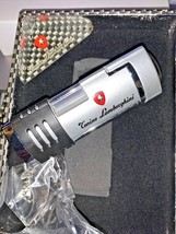 Cigar Lighter Tonino Lamborghini Slilver Dual Flame  w/ Key chain Flame ... - $369.41 MXN