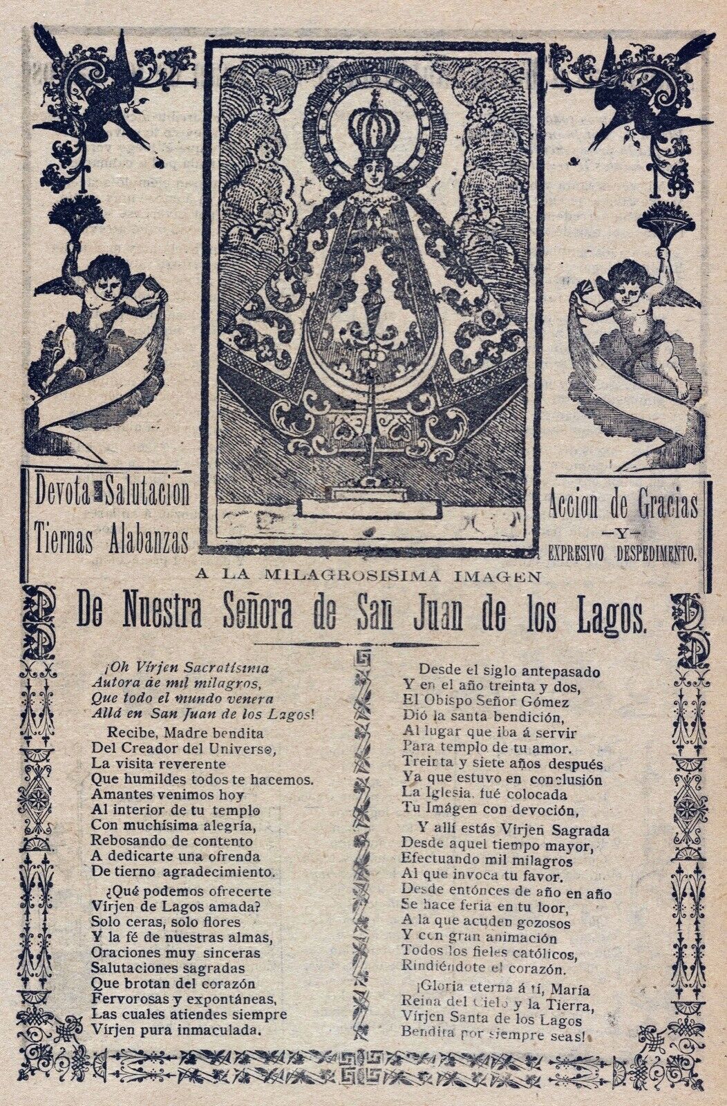 Decor Poster.Wall vintage art design.Virgen San Juan de los Lagos.Mexico.12655