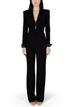 Silence Women Jumpsuit - XS Black Elegant Designer Fashion Jumpsuit Party - $2,909.20 MXN