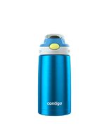 Contigo Autospout Water Bottle 13oz Blue Poppy Glacier Stainless Steel L... - $20.01 CAD
