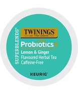 TWININGS PROBIOTICS SUPERBLENDS LEMON AND GINGER FLAVOURED HERBAL TEA KC... - $25.74