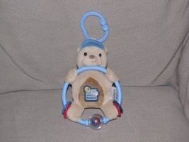 Carters Little Rookie Baseball Sport Football Teddy Bear Stuffed Plush Rattle - £27.25 GBP