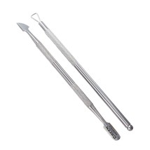 Stainless Steel Nail Art Manicure Cuticle Pusher Remover Nail Cleaner Tool Set - £4.88 GBP