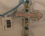 God Bless Baby’s First Christmas Ornament For A Boy Cross XM1 - £3.93 GBP